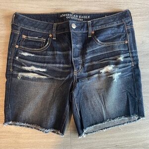 American Eagle Slouchy Bermuda Jean Shorts Sz 12